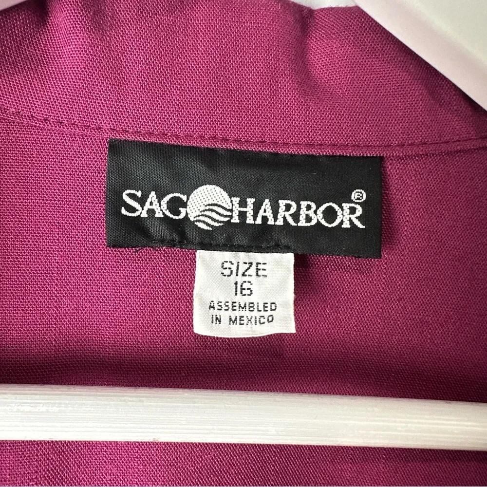 Vintage Sag Harbor boss babe Magenta Blazer Suit Jacket